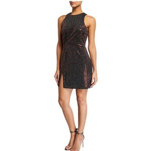 Sequin Front-Slit Open-Back Dress